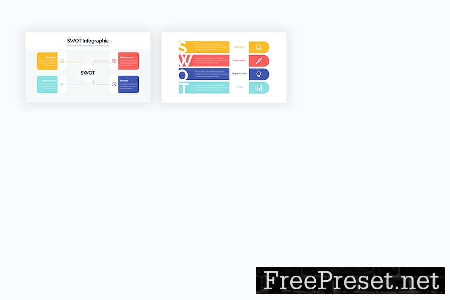 Business SWOT Keynote Infographics 4JHZNFH