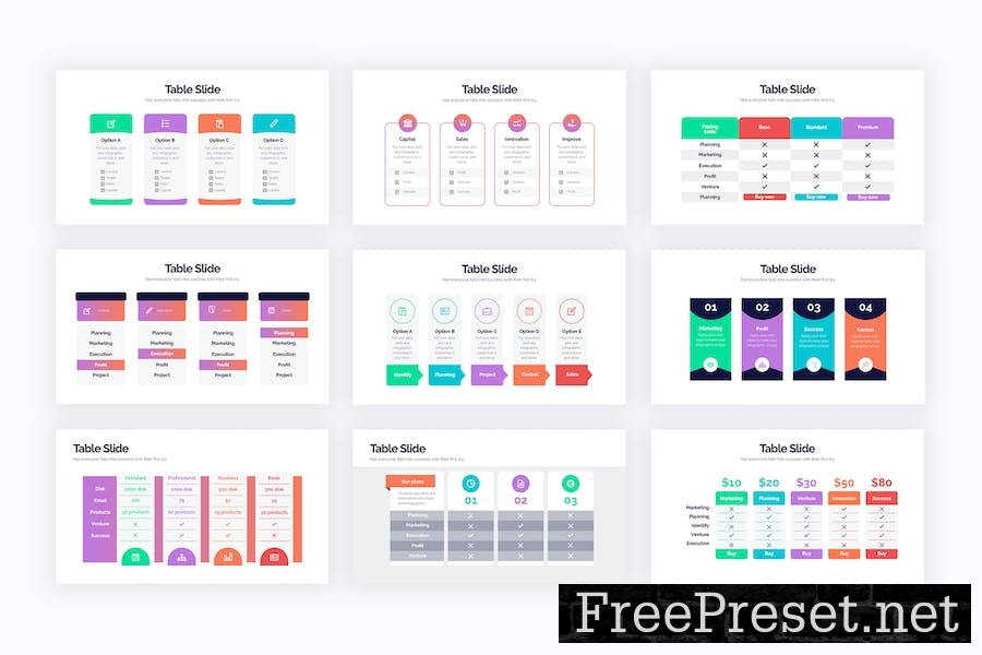 Business Table Slides Keynote Infographics LKXAJZ7