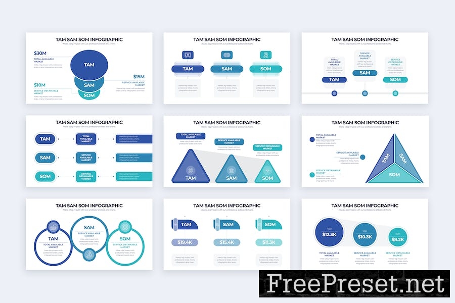 Business TAM SAM SOM Keynote Infographics CN5TS9X