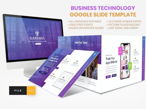 Business - Technology Google Slide Template 8UHAFLF