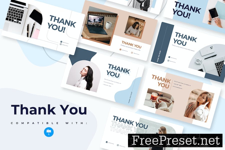 Business Thank You Keynote Infographics 87LY3LH