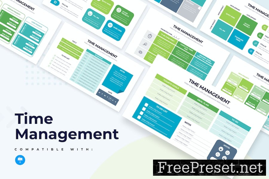 Business Time Management Keynote Infographics 38FXRRU