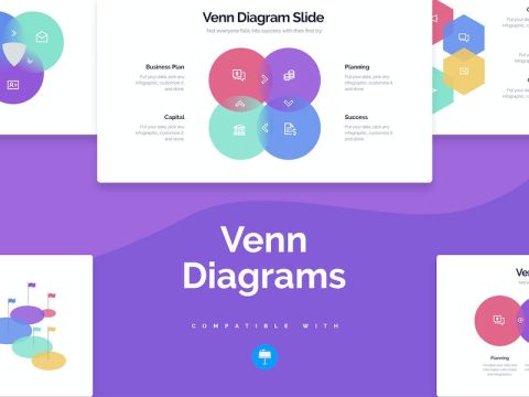 Business Venn Diagrams Keynote Infographics 6AKM438