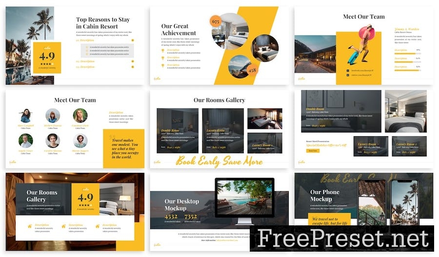 Cabin - Resort Hotel Keynote Template X8D7NYP