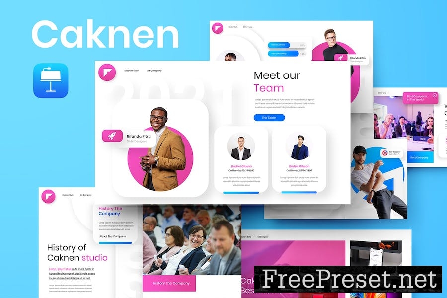 Caknen – Business Keynote Template M7P8Q5B