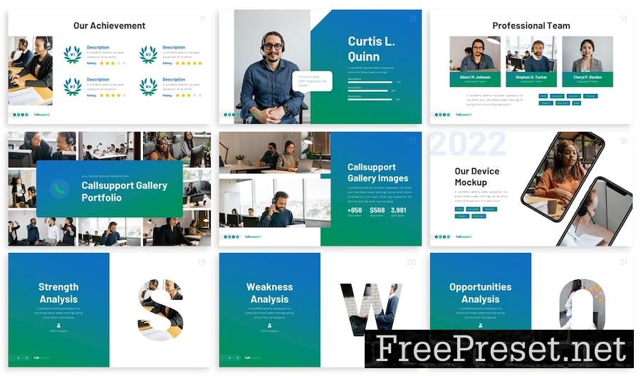Callsupport - Call Center Keynote Template SMJJU9S