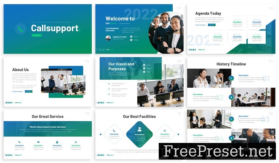 Callsupport - Call Center Keynote Template SMJJU9S