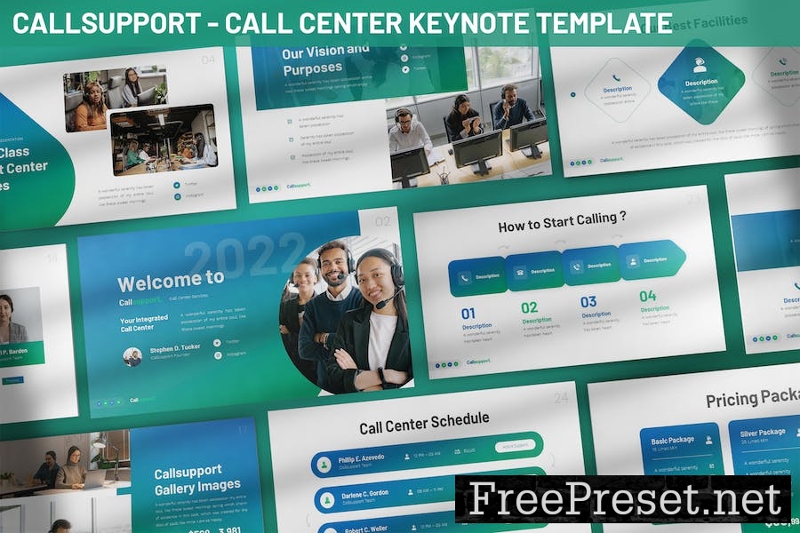 Callsupport - Call Center Keynote Template SMJJU9S