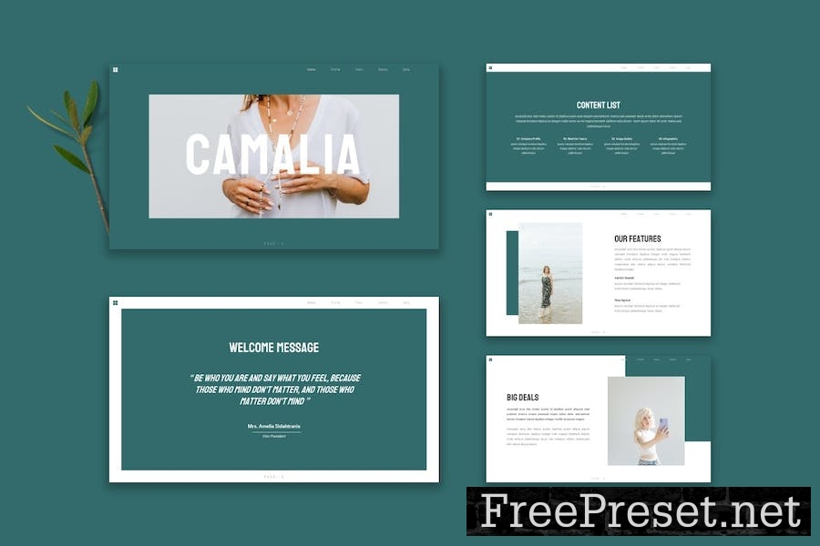 Camalia - Google Slide Template 9EHW3TA