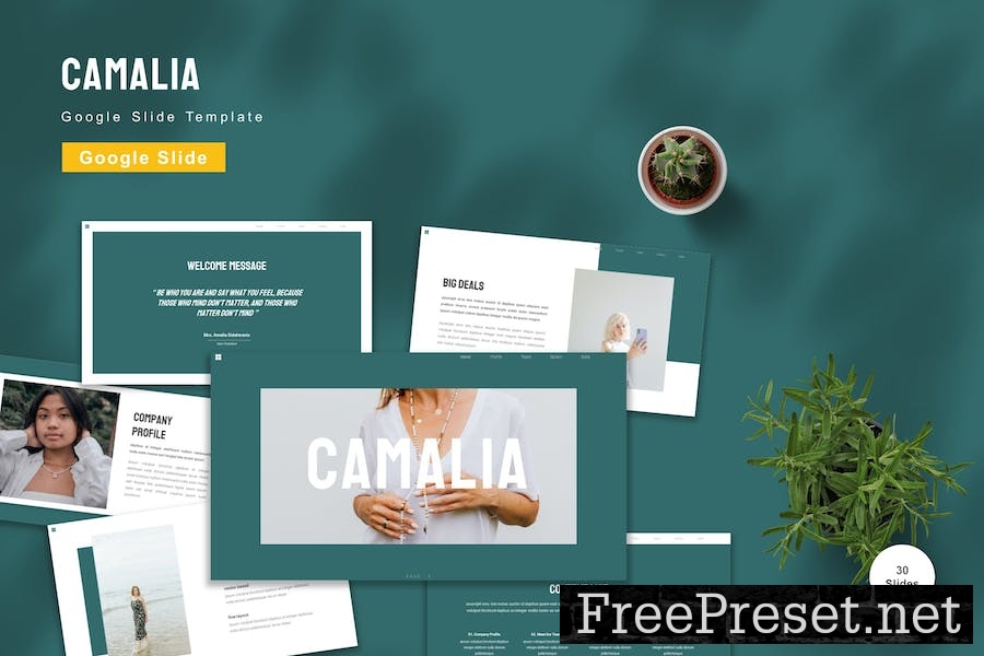 Camalia - Google Slide Template 9EHW3TA