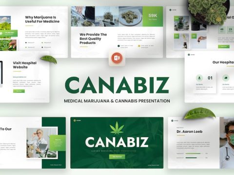 Canabiz - Medical Marijuana & Cannabis Powerpoint YDKQ2JU