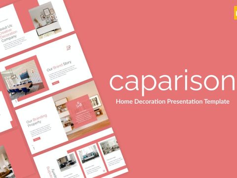 Caparison Pink Simple Decoration Google Slides H34FEUY