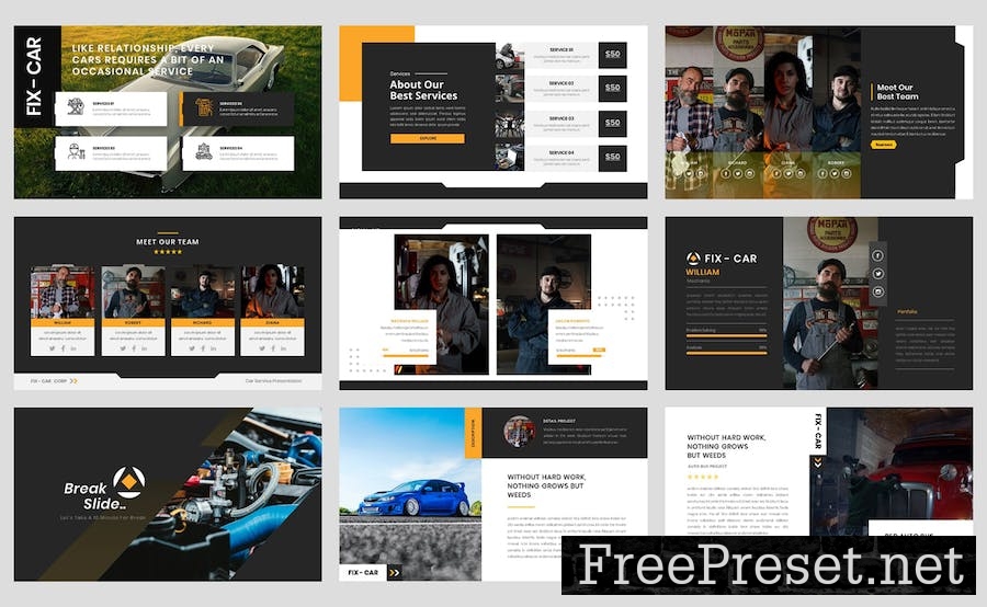 Car Repair Service Keynote Template JVHLKRN