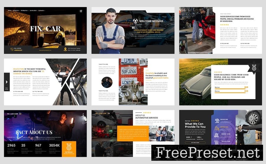 Car Repair Service Keynote Template JVHLKRN