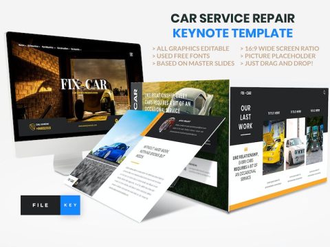 Car Repair Service Keynote Template JVHLKRN