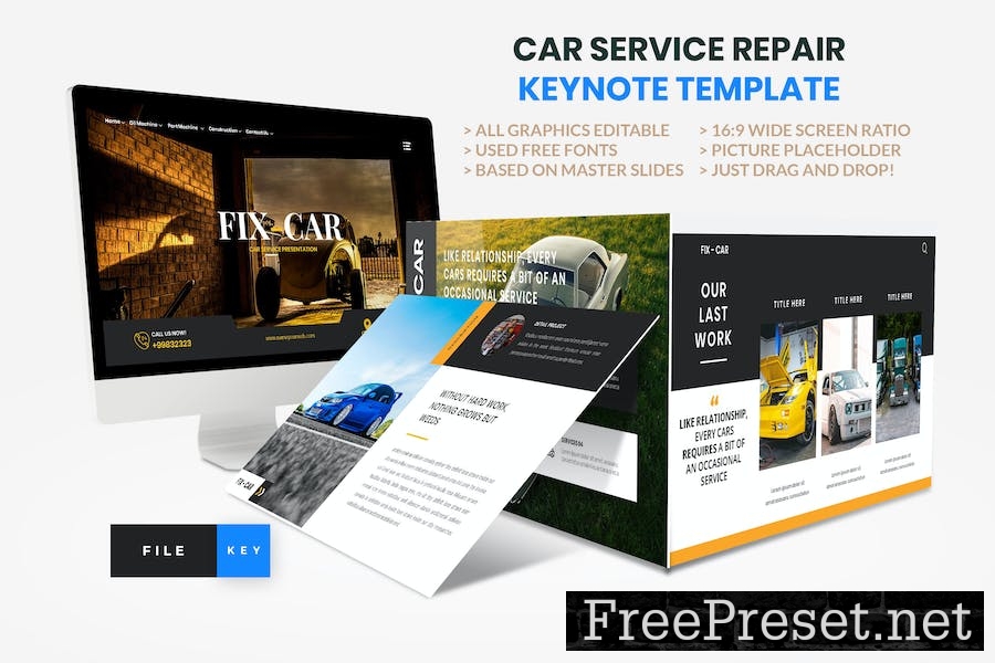 Car Repair Service Keynote Template JVHLKRN