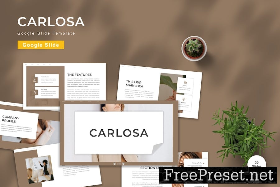 Carlosa - Google Slide Template HWS98JS