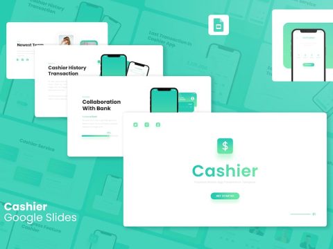 Cashier - Payment Mobile Apps Google Slides JM2KW27