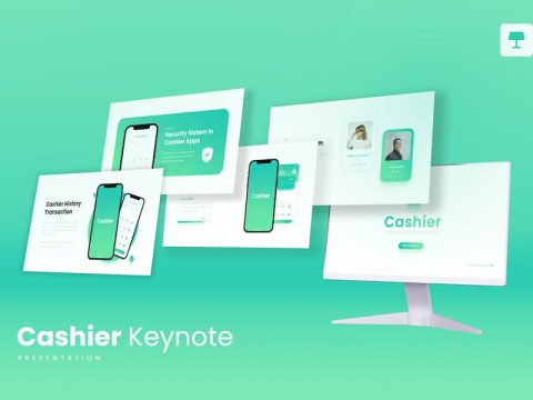 Cashier - Payment Mobile Apps Keynote Template JBF45UK