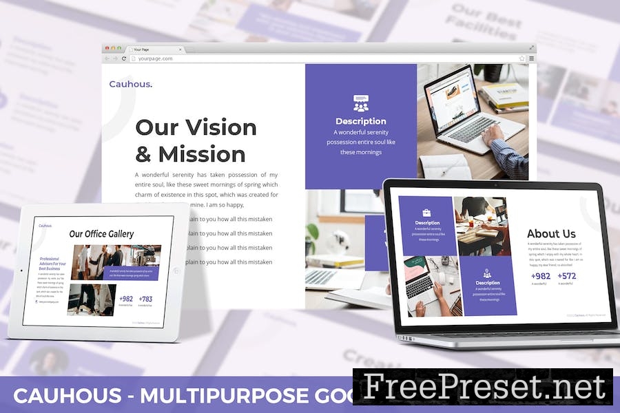 Cauhous - Multipurpose Google Slides Template R8V6KCF