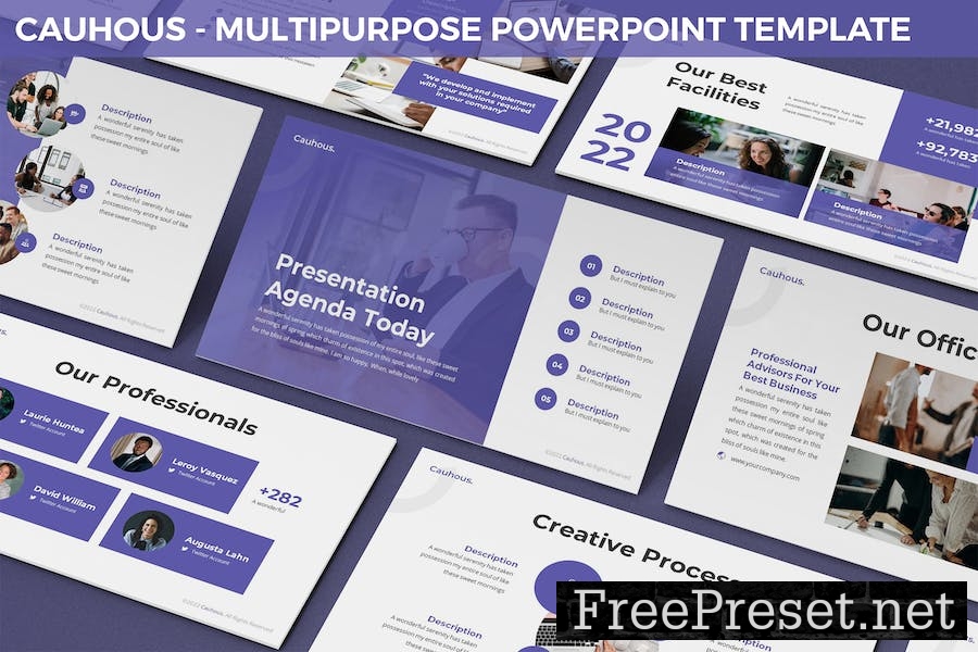 Cauhous - Multipurpose Powerpoint Template GKBMCCF