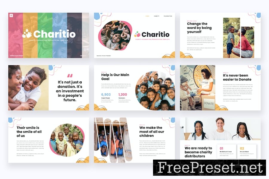 Charitio - Charity Foundation Keynote Template R5J3V7W