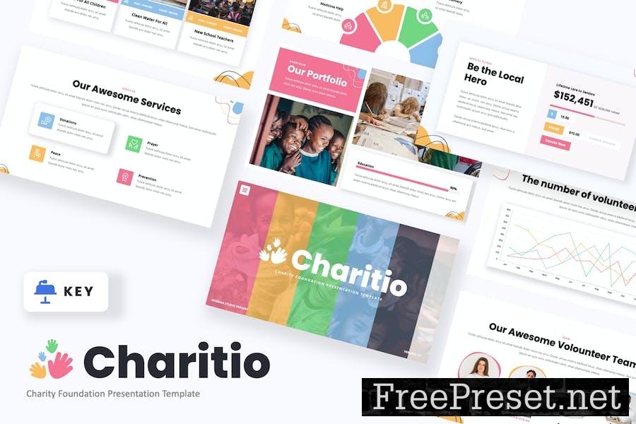 Charitio - Charity Foundation Keynote Template R5J3V7W