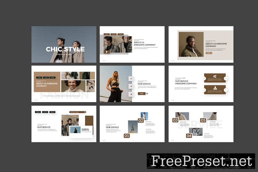 Chic Style Keynote Template E5DJB2S