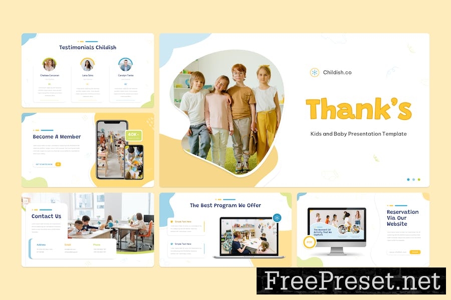 Childish - Kids and Baby Google Slide Template XXT438Q