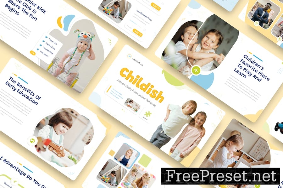 Childish - Kids and Baby Google Slide Template XXT438Q