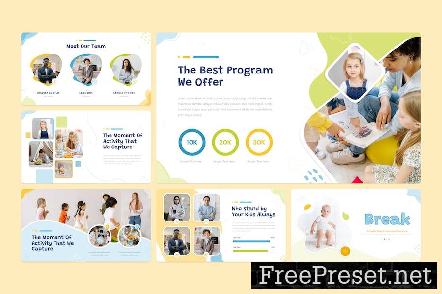 Childish - Kids and Baby PowerPoint Template