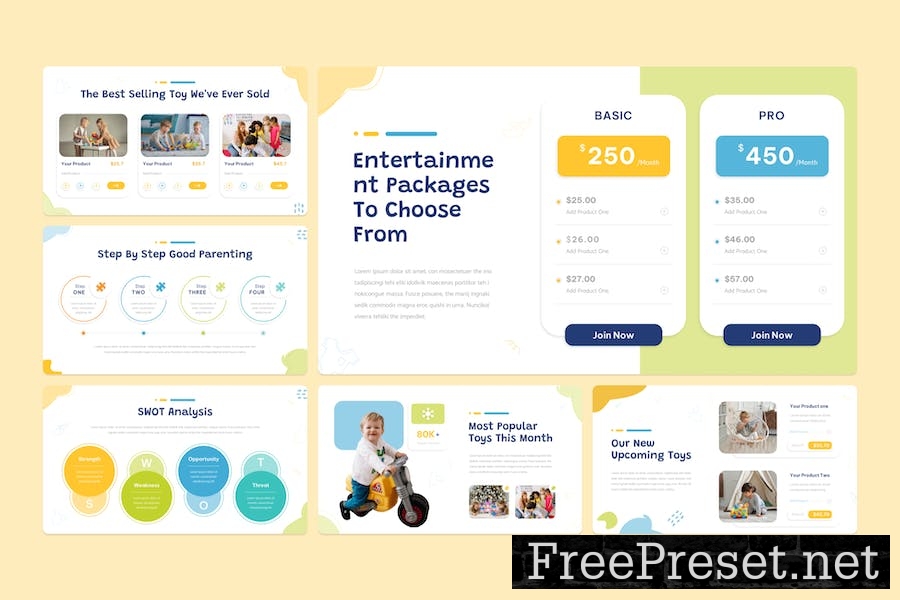 Childish - Kids and Baby PowerPoint Template