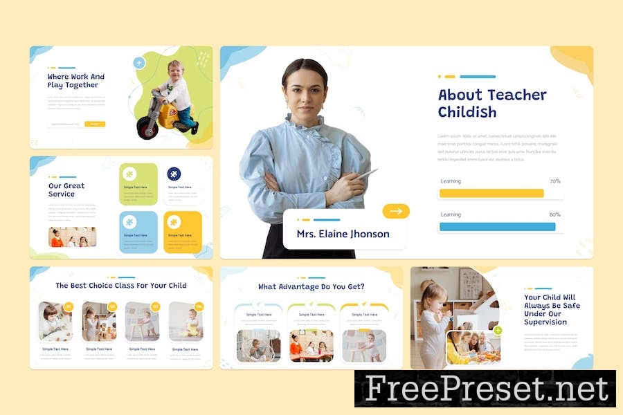 Childish - Kids and Baby PowerPoint Template