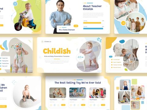 Childish - Kids and Baby PowerPoint Template