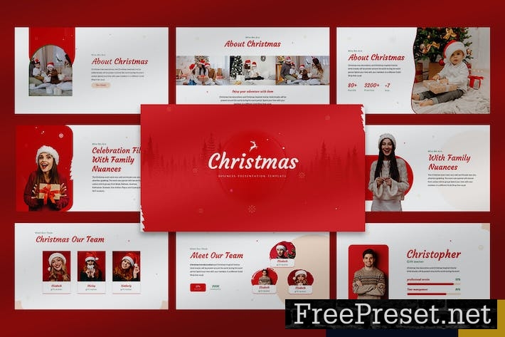 Christmas Creative Google Slides Template BAMX9WA