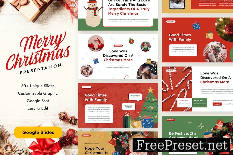 Christmas Google Slides Template VMWNZN6