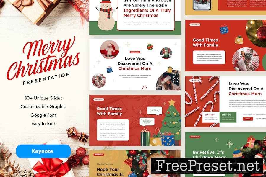 Christmas Keynote Template TJRM4K8