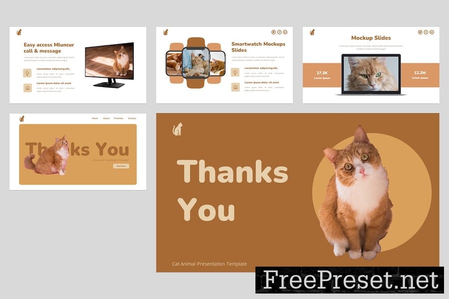 Cingoren - Cat Animal Google Slides Template 5U8U84Y