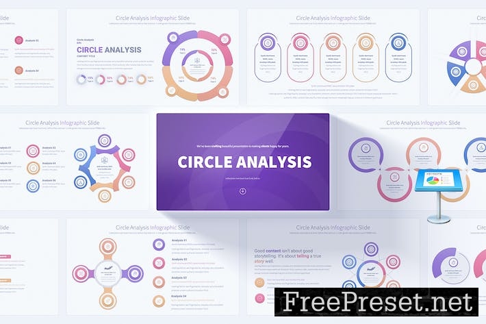 Circle Analysis - Keynote Infographics Slides