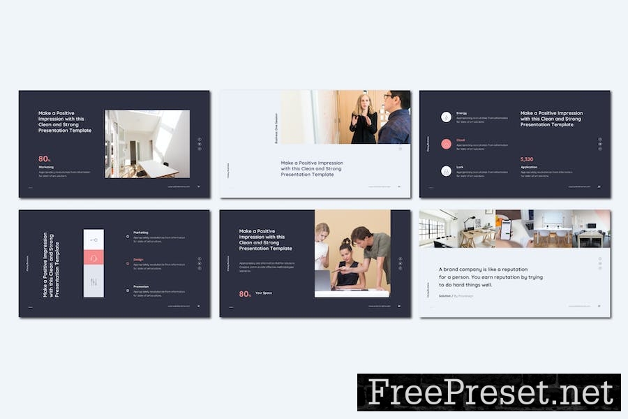 Classy Busines & Minimal Presentation Powerpoint 4NLASML