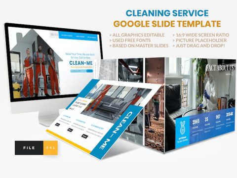 Cleaning Service Google Slide Template C462J24