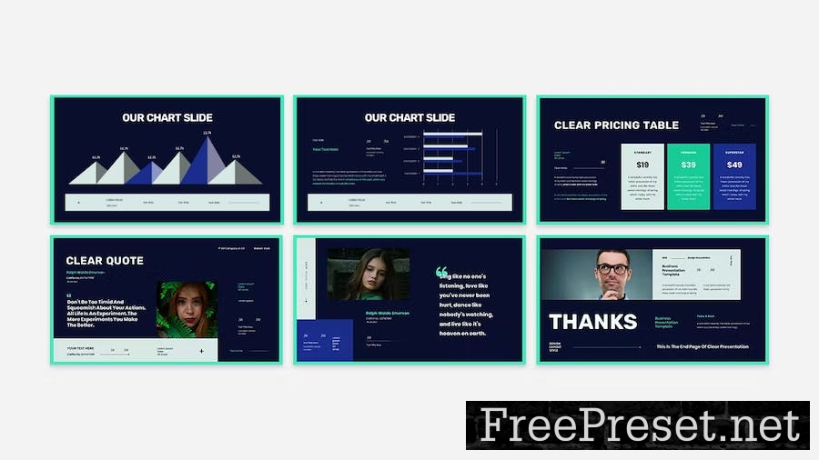 Clear Business Presentation Google Slide Template RZHD2LP