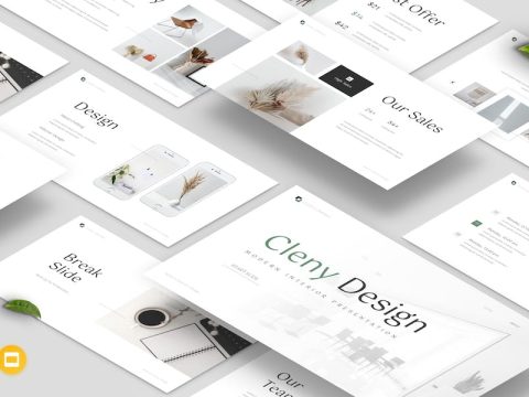 Cleny – Clean Modern Interior GoogleSlide Template RLJM47J