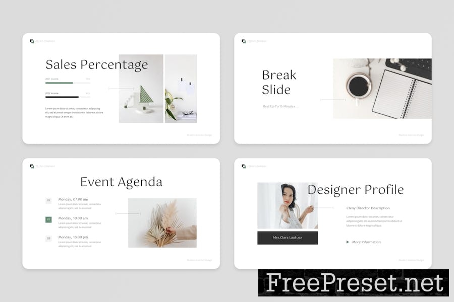 Cleny – Clean Modern Interior Keynote Template ZTGFRP5