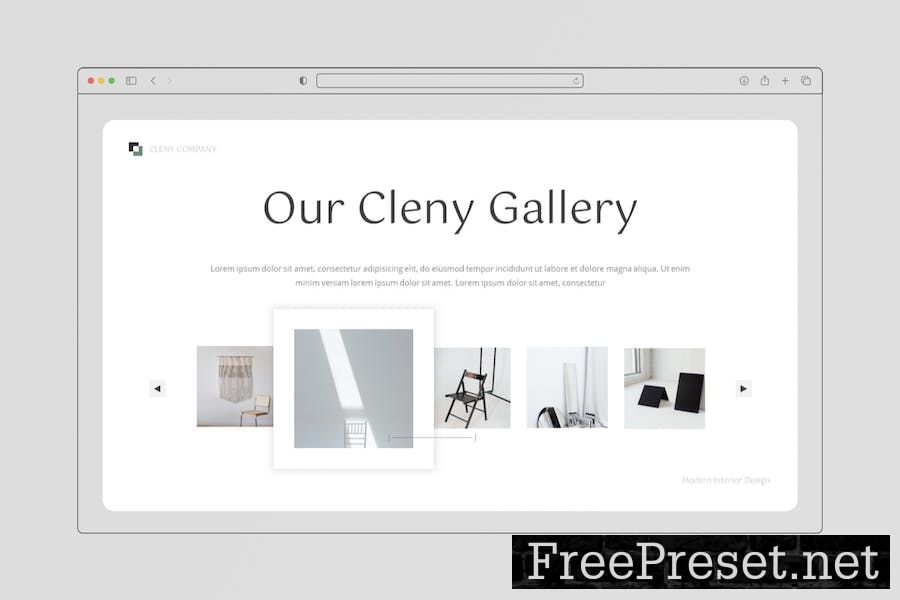 Cleny – Clean Modern Interior Keynote Template ZTGFRP5