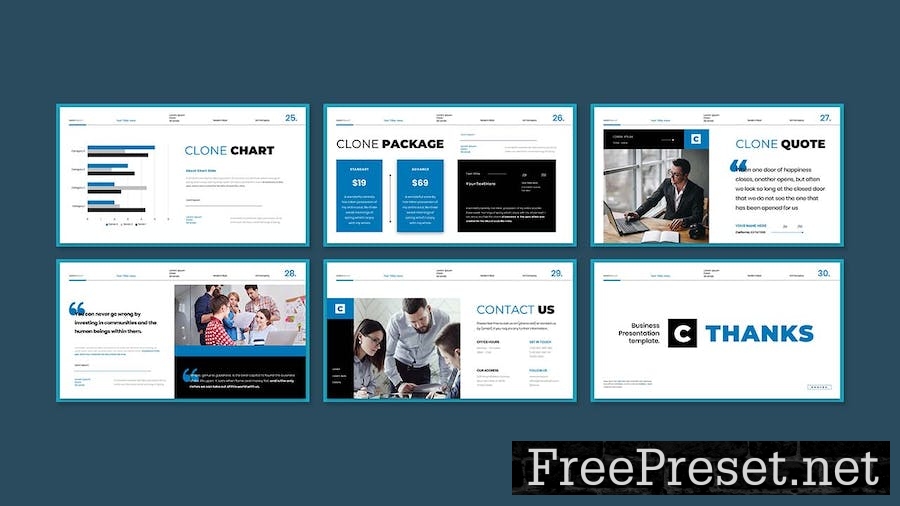 Clone - Business Presentation Keynote Template L5DH9QK