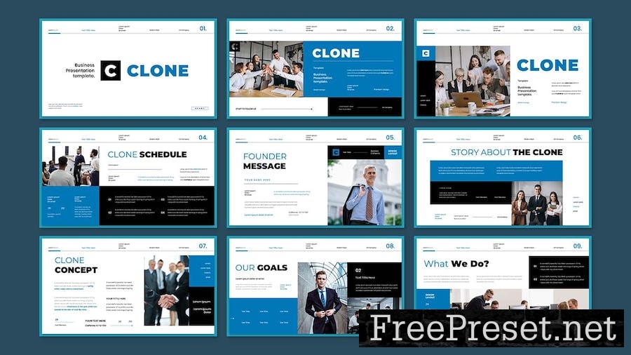 Clone - Business Presentation Keynote Template L5DH9QK