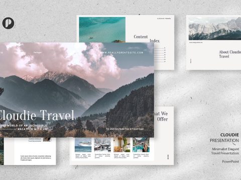 Cloudie – minimalist elegant travel presentation DU7F4HT