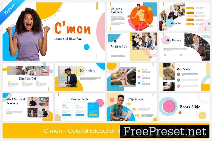 C'mon - Colorful Education Keynote Templates