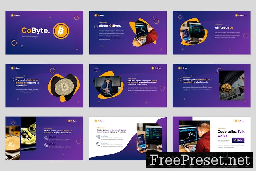 CoByte - Cryptocurrency Blokchain Keynote Template MMP9F7C